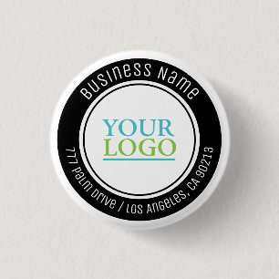 Your Logo, Business Name, Address, or Any Text 3 Cm Round Badge
