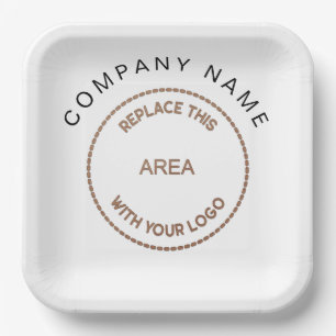Your Logo Business Name Company Paper Plate