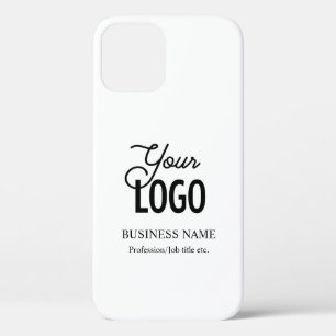 Your Logo & Business Name Etc. Customisable Text iPhone 12 Case
