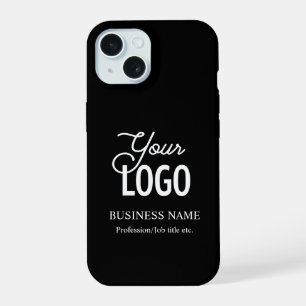 Your Logo & Business Name Etc. Customisable Text iPhone 15 Case