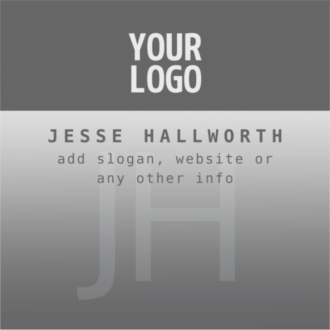 Your Logo, Business Name & Monogram  (Front)