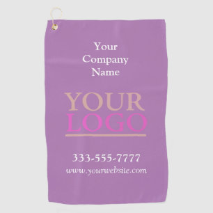 Your Logo, Business Name Promo, Customise Lavender Golf Towel