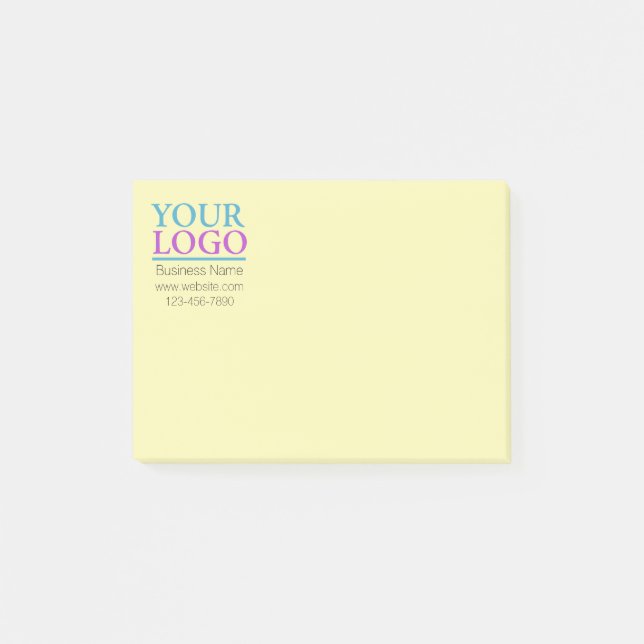 Your Logo, Business Name Promo, DIY Message Post-it Notes (Front)