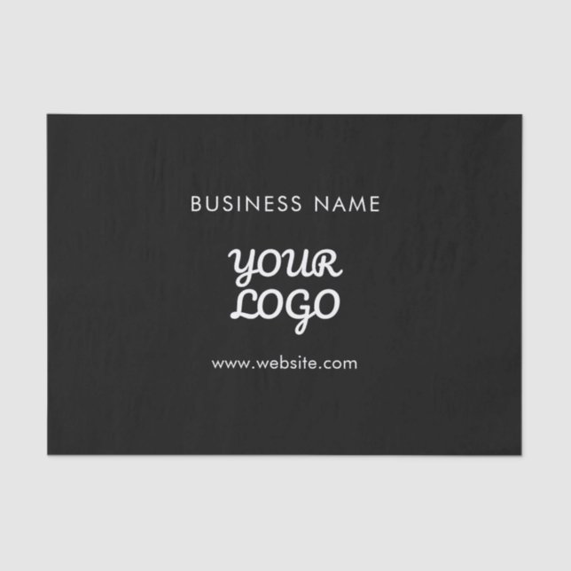 Your Logo Business Name & Website or Slogan  Tissue Paper (Front)