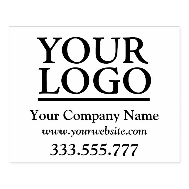 Your Logo, Business Name, Website, Phone Rubber St Stamp (Imprint)