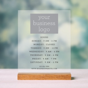Your Logo Business Office Hours Welcome Sign