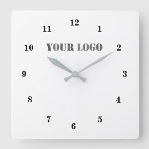 Your Logo Business Office Personalised Promotional Square Wall Clock