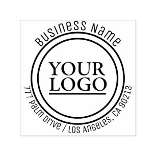 Your Logo, Business Promo, DIY Name & Address Self-inking Stamp