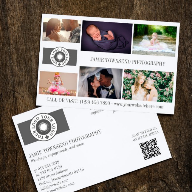 Your Logo Collage Professional Photographer QR Flyer (Creator Uploaded)
