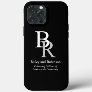 Your Logo Company Name and Tag Line Black iPhone 13 Pro Max Case