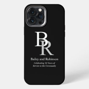 Your Logo Company Name and Tag Line Black iPhone 13 Pro Max Case