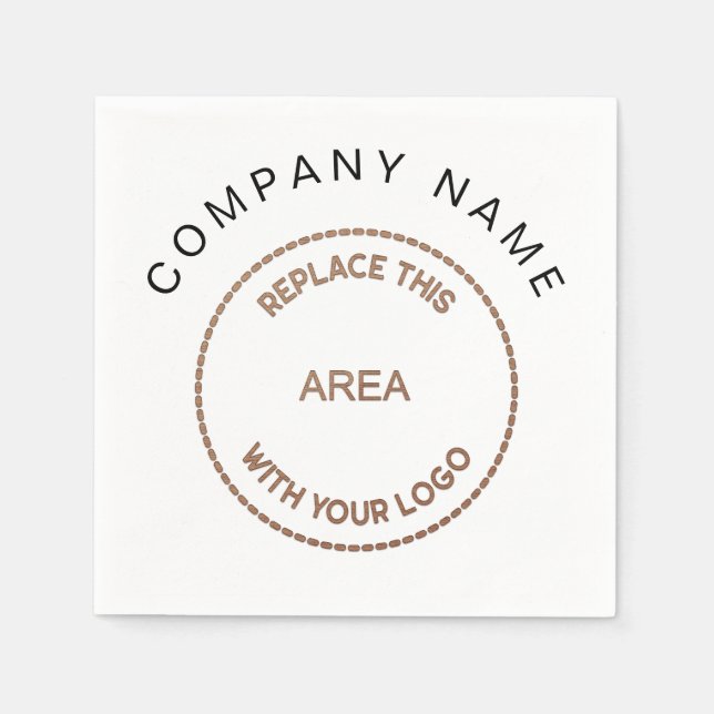 Your Logo Company Name Corporate Napkin (Front)