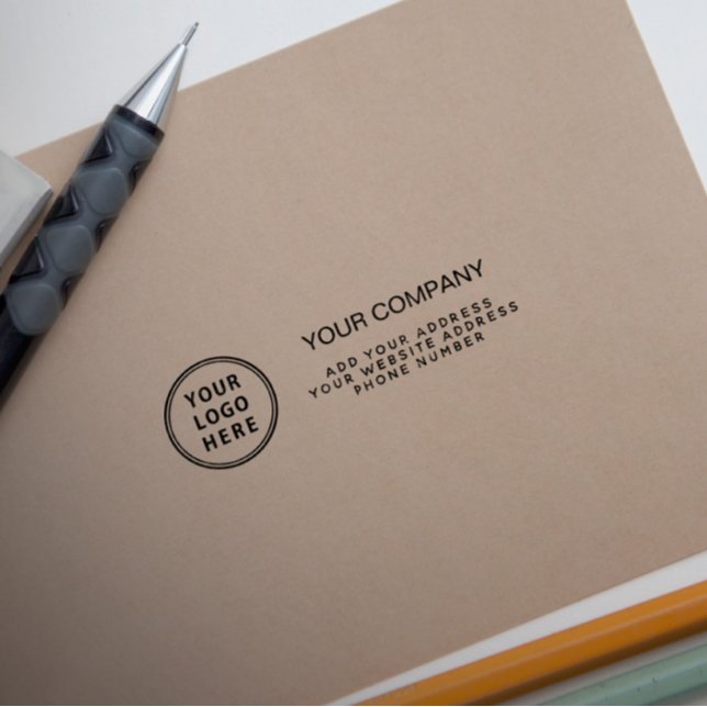 Your Logo Company Name Return Address Self-inking Stamp (Creator Uploaded)