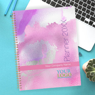 Your Logo/Company Name/Year/Purple Pink Watercolor Planner