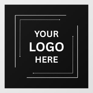 Your Logo   Custom Black Business Square Window Cling