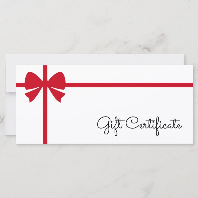 Your Logo Custom Business Gift Certificate (Front)