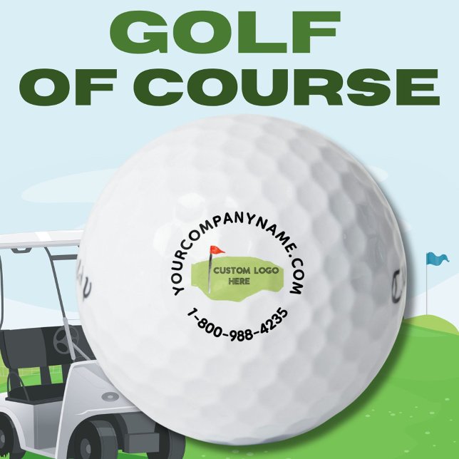 Your Logo Custom Company Promotion Website  Golf Balls (Creator Uploaded)
