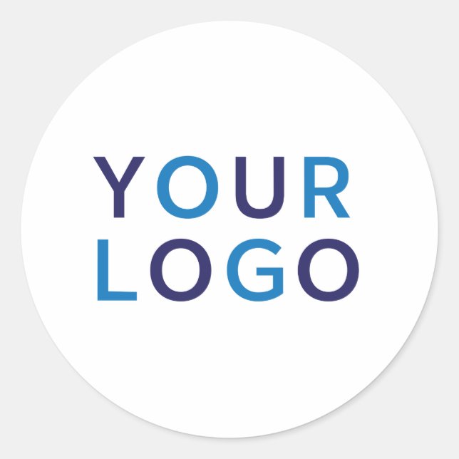 Your Logo Custom Promotional Business Classic Round Sticker (Front)