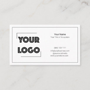 Your Logo Custom QR Code Marketing Business Card