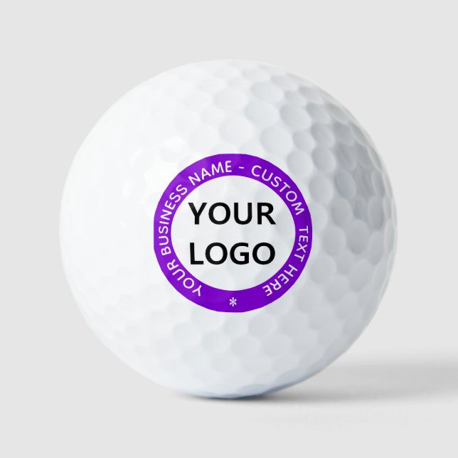 Your Logo Custom Text and Colours Stamps Golf Ball (Front)