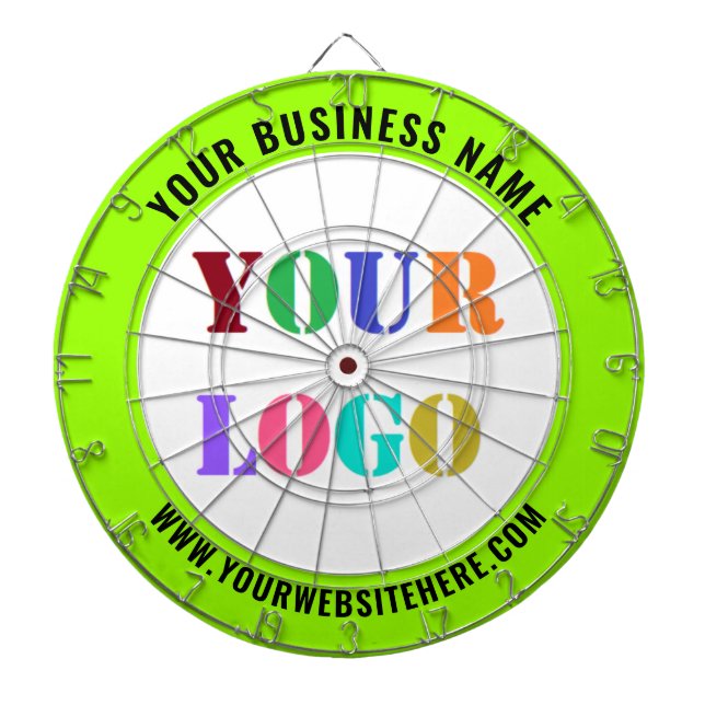Your Logo Custom Text Colour Business Dart Board (Front)