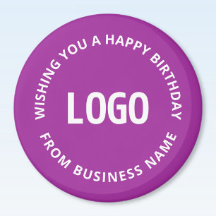 Your Logo & Custom Text   Happy Birthday From… Magnet