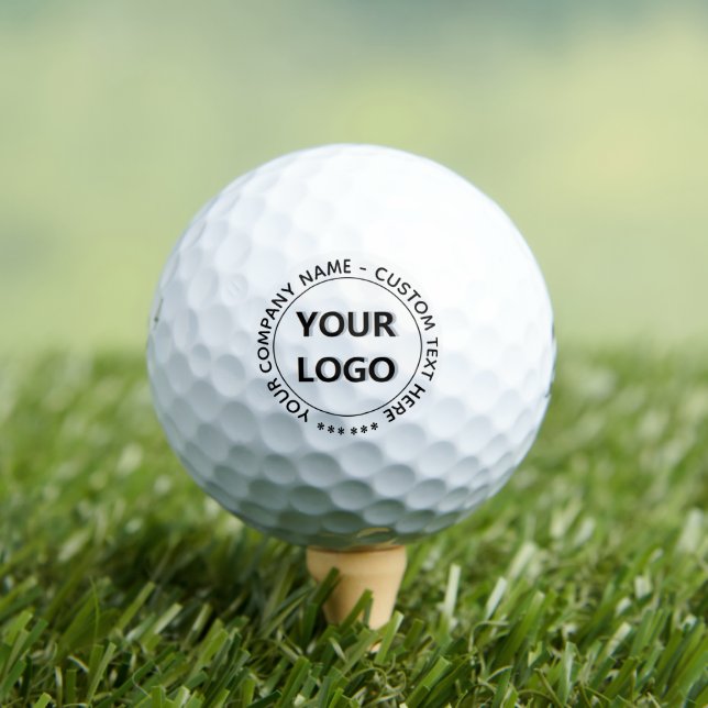 Your Logo Custom Text Stamps Golf Balls Template (Insitu Tee)