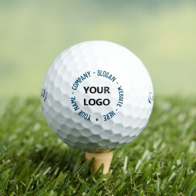 Your Logo Custom Text Stamps Golf Balls Template (Insitu Tee)