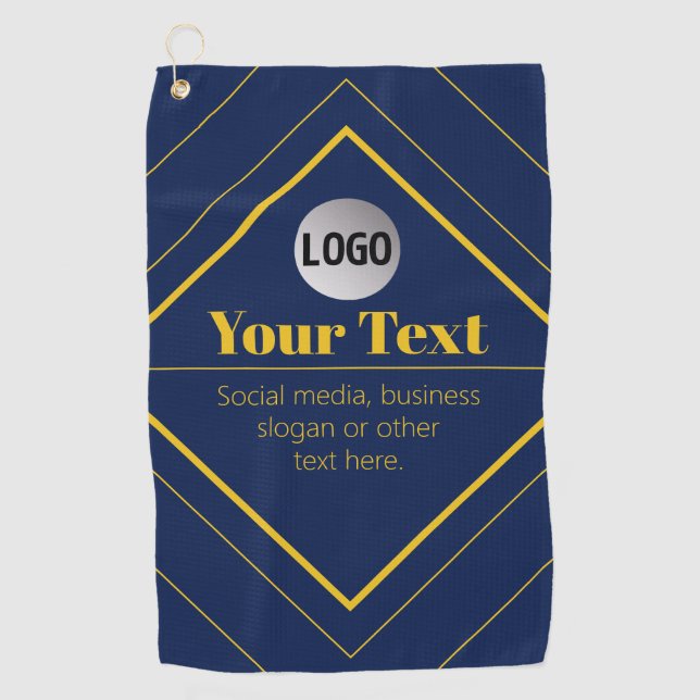 Your Logo & Customisable Design Template Golf Towel (Front)