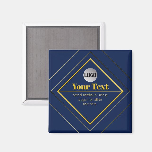 Your Logo & Customisable Design Template Magnet (Front/Back)
