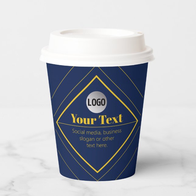 Your Logo & Customisable Design Template Paper Cups (Front)