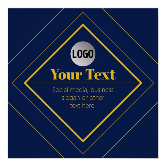 Your Logo & Customisable Design Template Poster (Front)
