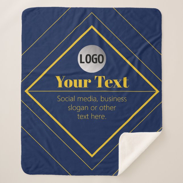 Your Logo & Customisable Design Template Sherpa Blanket (Front)