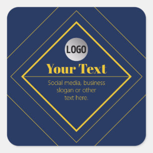 Your Logo & Customisable Design Template Square Sticker
