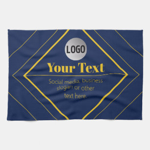 Your Logo & Customisable Design Template Tea Towel