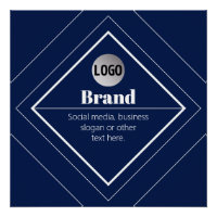 Your Logo & Customisable Modern Design | Navy Blue