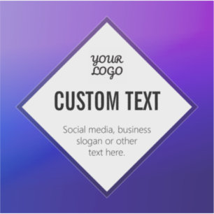 Your Logo & Customisable Text   Purple Ombre