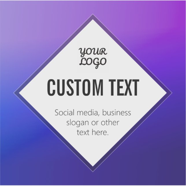 Your Logo & Customisable Text | Purple Ombre (Front)