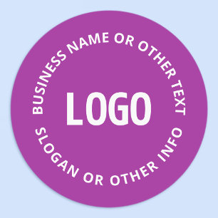 Your Logo & Customisable Text Purple Violet