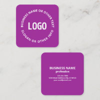 Your Logo & Customisable Text | Purple Violet