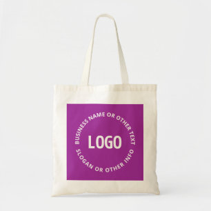 Your Logo & Customisable Text   Purple Violet Tote Bag