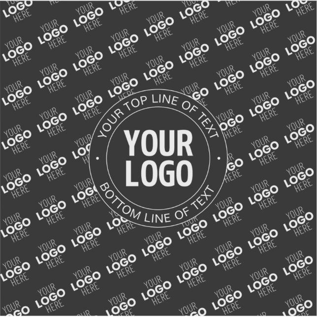 Your Logo & Customisable Text with Logo Pattern (Front)
