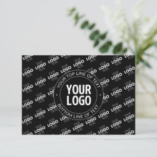 Your Logo & Customisable Text with Logo Pattern Card