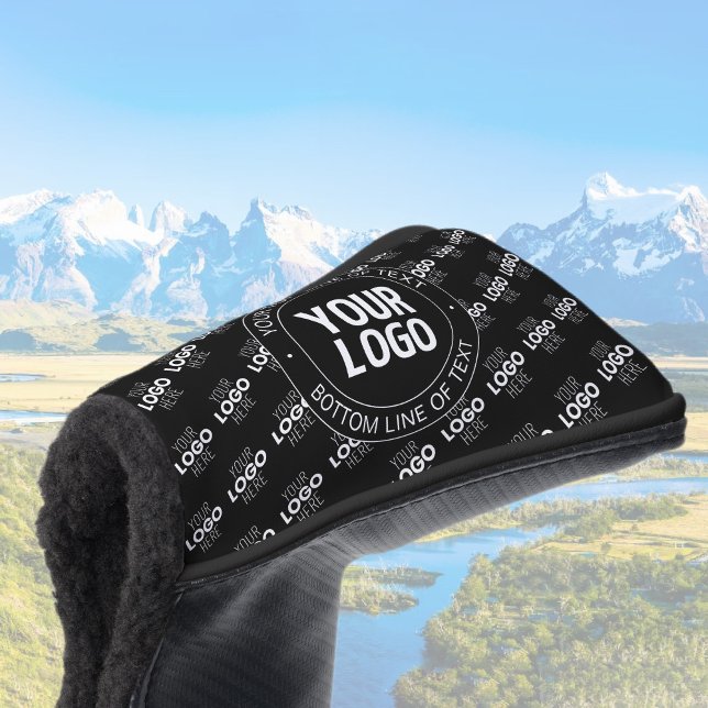Your Logo & Customisable Text with Logo Pattern Golf Head Cover (Creator Uploaded)