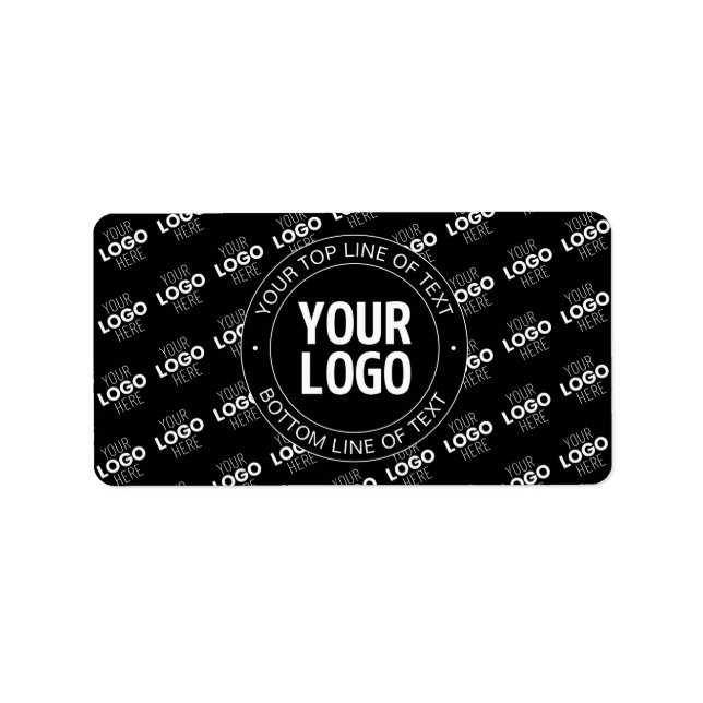 Your Logo & Customisable Text with Logo Pattern Label (Front)