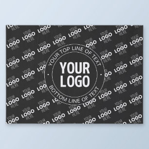 Your Logo & Customisable Text with Logo Pattern Tissue Paper