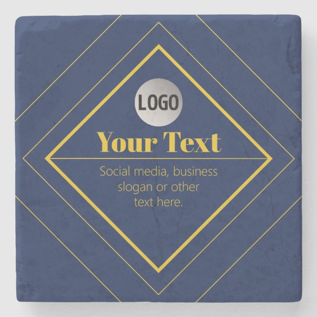Your Logo & Customizable Design Template Stone Coaster (Front)