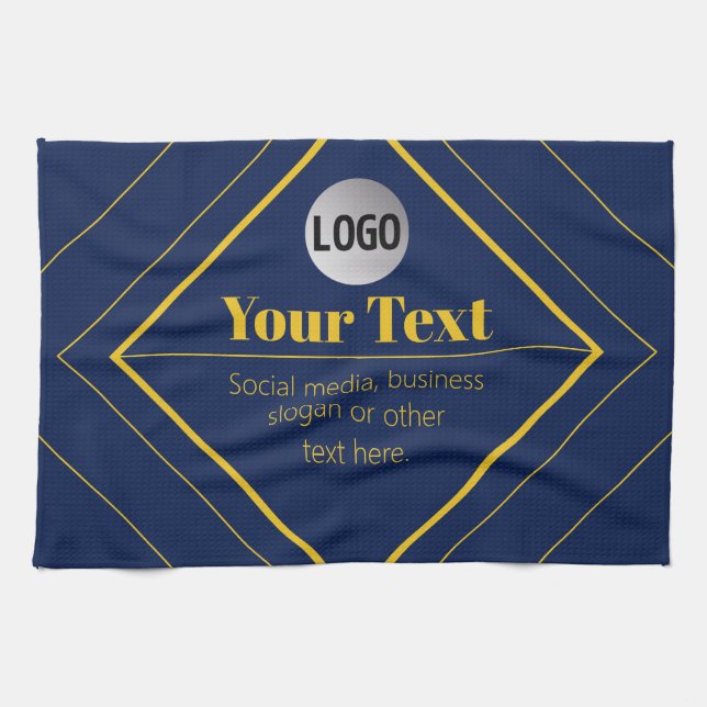 Your Logo & Customizable Design Template Tea Towel (Horizontal)