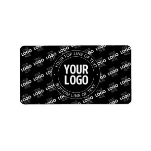 Your Logo & Customizable Text with Logo Pattern Label