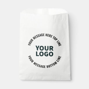 Your Logo Design or Image Bold Editable Text Favour Bags